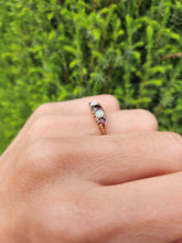 Cargar imagen en el visor de la galería, 1623: Vintage: 9ct Gold Opals &amp; Garnets Dress/Stacker Ring- From 1963, very pretty.
