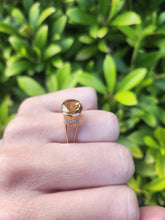 Load image into Gallery viewer, 7610: Vintage: 9ct Gold Hypnotic Round Cut Yellow Citrine Diamonds Cocktail Ring.
