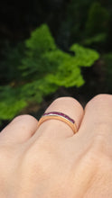 Load image into Gallery viewer, 2508- Vintage: 9ct Gold 6 Channel Set Rubies Stacker/Half- Eternity Ring
