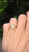 Load image into Gallery viewer, 2453 Vintage: 9ct Gold Faceted Cut Mint Green Amethyst Ring- From 1975
