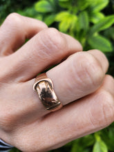 Load image into Gallery viewer, 0055: Antique: 9ct Rose gold Buckle/Stacker Ring- Date Mark 1863- 161 years old
