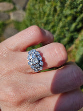 Load image into Gallery viewer, 1202: Vintage; 18ct White Gold Art Deco Style Diamonds Cluster Ring- high calibre, sparkling natural diamonds
