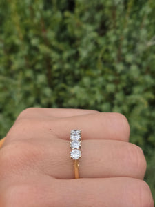 2312 Vintage: 18ct Gold Round Full Cut Natural Diamonds (1.25ct in total) Ring-Very special