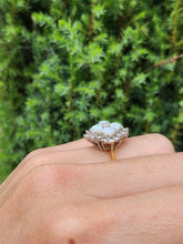 Load image into Gallery viewer, 1940: Vintage: 18ct Gold White Opals Diamonds (0.85ct) Cocktail Ring- Sensational
