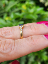 Cargar imagen en el visor de la galería, 2010: Vintage: 18ct Gold French Blue Sapphires Diamonds Dress/Stacker Ring- demure, sparkling
