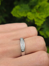 Load image into Gallery viewer, 2031: Vintage: 18ct White Gold 48 Natural Diamonds Stacker/Half-Eternity Ring
