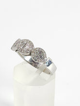 Load image into Gallery viewer, 1679: Vintage: 18ct White Gold Mixed-Cut Diamonds Dress/Stacker Ring- Divine
