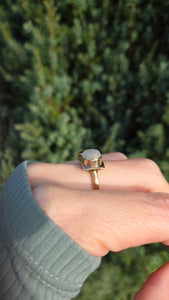 Vintage Exceptional 9ct Gold Moonstone Citrine Ring