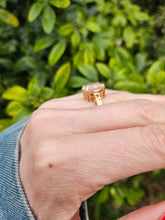 Load image into Gallery viewer, 1314: Vintage: 9ct Gold Large Pink/Rose Quartz Cocktail Ring- Barbie beauty
