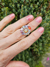 Cargar imagen en el visor de la galería, 1211: Vintage: 9ct Gold Multi-Gem Cocktail Ring- quite extraordinary
