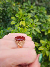 Load image into Gallery viewer, 0486: Vintage: Large Heavy 9ct Gold Red Onyx Signet Ring- Date Mark 1970
