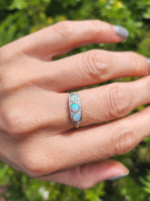 Load image into Gallery viewer, 1800 : Vintage: Platinum Opals Diamonds Dress Ring- perfectly proportioned beauty.
