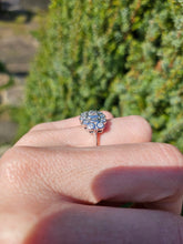 Load image into Gallery viewer, 1202: Vintage; 18ct White Gold Art Deco Style Diamonds Cluster Ring- high calibre, sparkling natural diamonds
