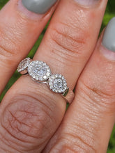Load image into Gallery viewer, 1679: Vintage: 18ct White Gold Mixed-Cut Diamonds Dress/Stacker Ring- Divine
