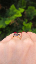 Load image into Gallery viewer, 5999: Vintage: 9ct Gold Oval Faceted Purple Amethyst Diamond Dress Ring
