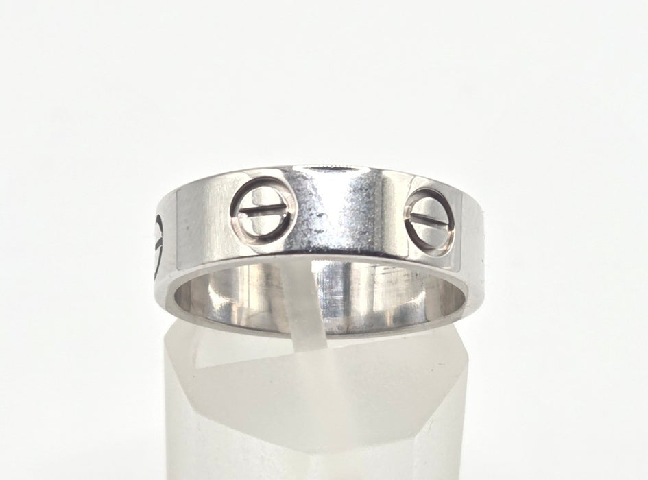 2315 Cartier 18ct White Gold Classic Love Ring- Size 54/N/6.75- Pristine