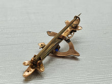 Load image into Gallery viewer, Antique (c1930&#39;s) &amp; Petite Gold Pin Brooch French Blue Paste Stone – delightful
