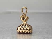 Load image into Gallery viewer, Vintage (1969) 9ct Gold Garnet Fob/Pendant/Charm- 54 year old nice weight
