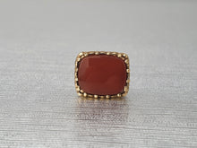 Load image into Gallery viewer, Vintage (1969) 9ct Gold Garnet Fob/Pendant/Charm- 54 year old nice weight
