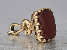 Load image into Gallery viewer, Vintage (1969) 9ct Gold Garnet Fob/Pendant/Charm- 54 year old nice weight
