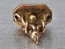 Load image into Gallery viewer, 2767: Vintage/Antique 9ct Gold Geometric &quot;Scales&quot; Octagonal Base Fob
