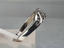 Load image into Gallery viewer, 2887: Vintage: 9ct White Gold 12 brilliant cut diamonds Wave Ring- crisp and sparkling
