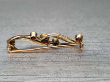 Load image into Gallery viewer, Antique - 9ct Gold Rich Red Garnets &amp; Seed Pearl Pin Brooch - old, cute &amp; pretty
