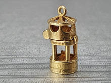 Load image into Gallery viewer, Vintage (1975) Heavy (2.9g) 9ct Gold Night Lantern Pendant/Charm- lovely detail
