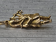 Load image into Gallery viewer, Vintage (1965) Heavy (3.3g) 9ct Gold Kilted Bagpipe Player Pendant/Charm
