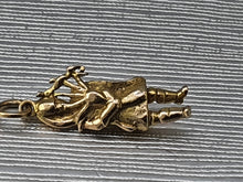 Load image into Gallery viewer, Vintage (1965) Heavy (3.3g) 9ct Gold Kilted Bagpipe Player Pendant/Charm
