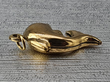 Load image into Gallery viewer, 1984:Vintage: Cute Dolphin Charm in 9ct Gold (1g) nice weight lovely condition
