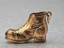 Load image into Gallery viewer, Vintage (1966) 9ct Gold Large Boot Charm superb condition (1.5g) nice weight. 55 years old
