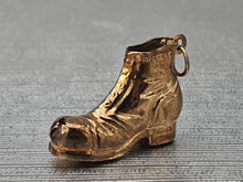 Load image into Gallery viewer, Vintage (1966) 9ct Gold Large Boot Charm superb condition (1.5g) nice weight. 55 years old
