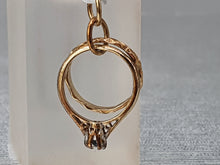 Load image into Gallery viewer, Vintage: 9ct Gold &quot;Wedding &amp; Engagement Rings&quot; Charm - Simulated Diamond - simply delightful
