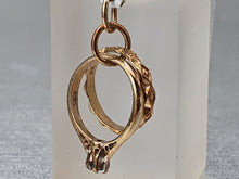 Load image into Gallery viewer, Vintage: 9ct Gold &quot;Wedding &amp; Engagement Rings&quot; Charm - Simulated Diamond - simply delightful
