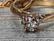 Load image into Gallery viewer, Vintage: 9ct Gold &quot;Wedding &amp; Engagement Rings&quot; Charm - Simulated Diamond - simply delightful
