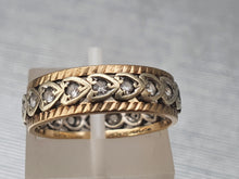 Load image into Gallery viewer, 3635: Vintage: 9ct Mixed Gold White Topaz Full Eternity Ring -fine example
