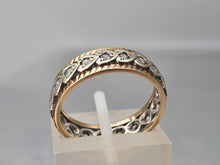 Load image into Gallery viewer, 3635: Vintage: 9ct Mixed Gold White Topaz Full Eternity Ring -fine example
