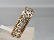 Load image into Gallery viewer, 3635: Vintage: 9ct Mixed Gold White Topaz Full Eternity Ring -fine example
