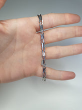 Load image into Gallery viewer, 3681 - 9ct White gold Decorative Links Bracelet (18cm) - superb condition- 5.2 grams
