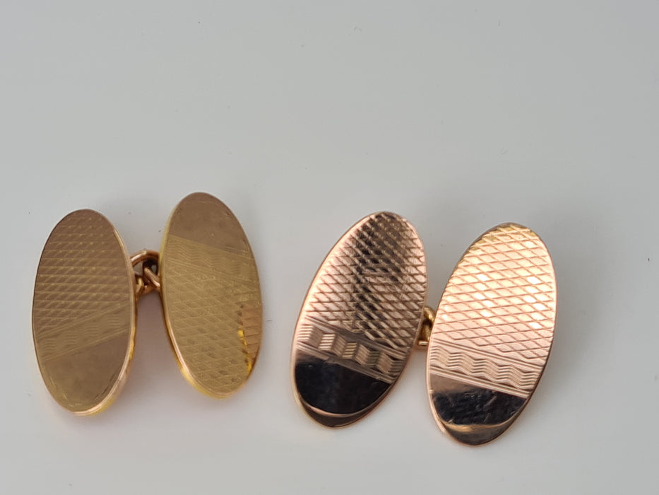 Gemelos antiguos (1936) de oro rosa de 9 quilates - 86 años - Estado fabuloso
