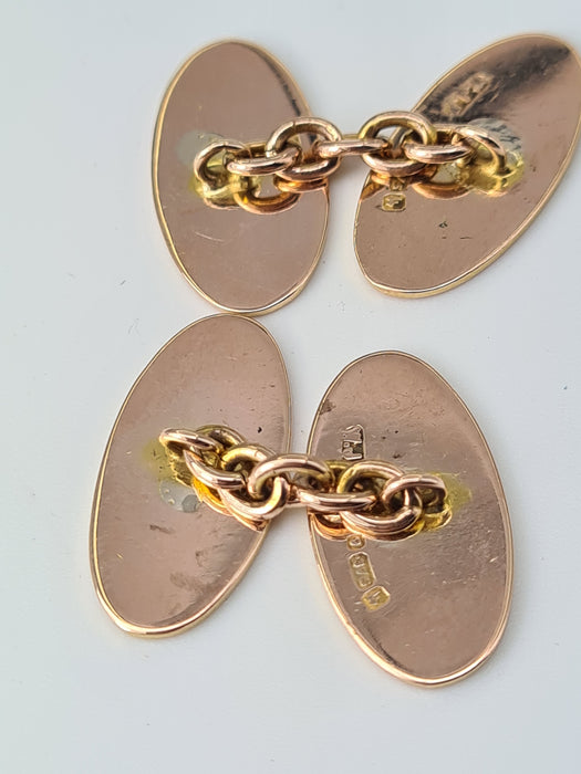 Gemelos antiguos (1936) de oro rosa de 9 quilates - 86 años - Estado fabuloso