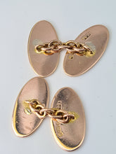 Load image into Gallery viewer, Antique (1936) 9ct Rose Gold Cuff Links - 86 years old - Fab condition
