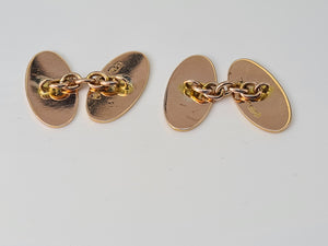 Antique (1936) 9ct Rose Gold Cuff Links - 86 years old - Fab condition