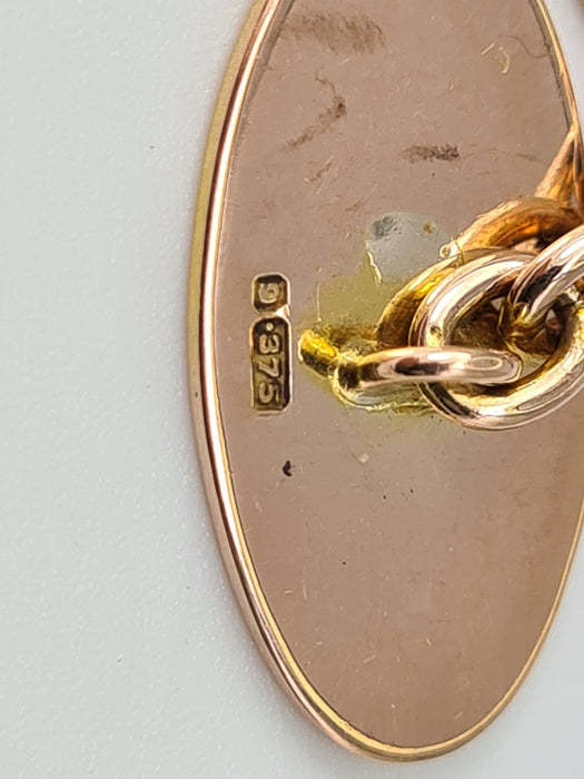 Gemelos antiguos (1936) de oro rosa de 9 quilates - 86 años - Estado fabuloso