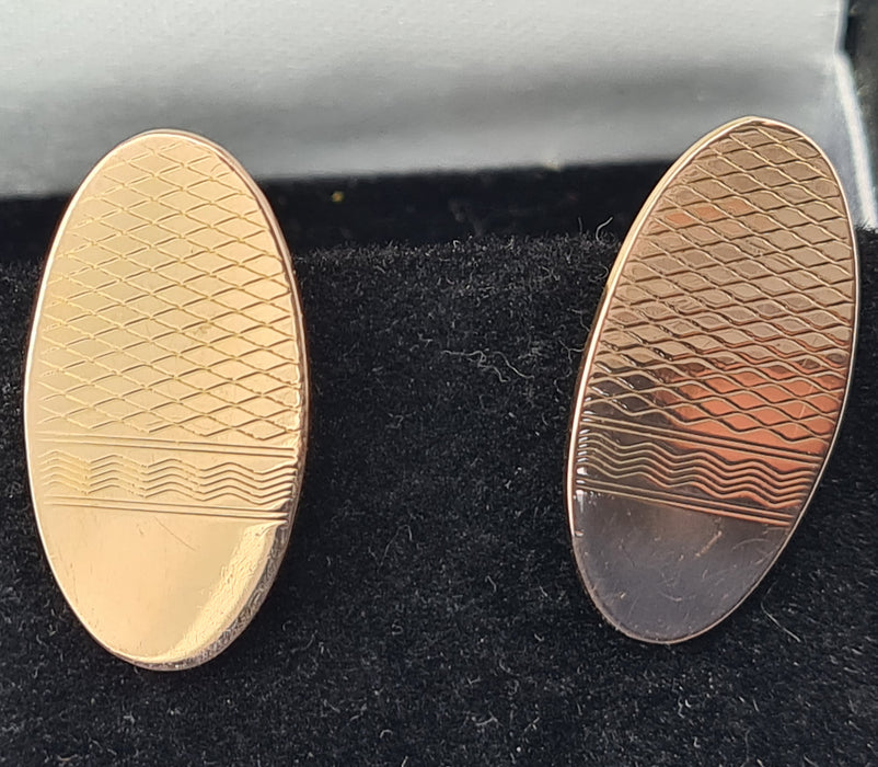 Gemelos antiguos (1936) de oro rosa de 9 quilates - 86 años - Estado fabuloso