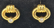 Load image into Gallery viewer, 5099: Vintage: 18ct Gold Brilliant Cut diamond Stud Earrings - Nice weight (3.3grams)
