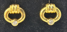 Load image into Gallery viewer, 5099: Vintage: 18ct Gold Brilliant Cut diamond Stud Earrings - Nice weight (3.3grams)
