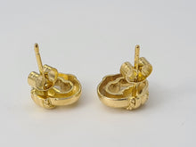 Load image into Gallery viewer, 5099: Vintage: 18ct Gold Brilliant Cut diamond Stud Earrings - Nice weight (3.3grams)
