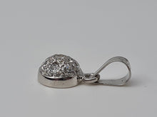 Load image into Gallery viewer, Vintage: 14ct White Gold Simulated Diamonds Pendant - beautifully made
